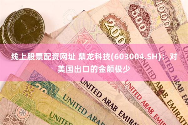 线上股票配资网址 鼎龙科技(603004.SH)：对美国出口的金额极少