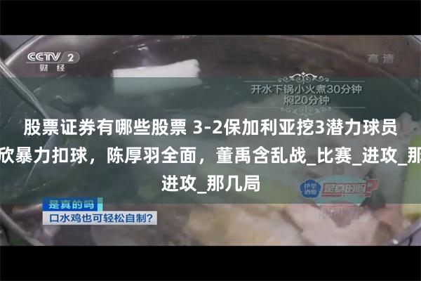 股票证券有哪些股票 3-2保加利亚挖3潜力球员！唐欣暴力扣球，陈厚羽全面，董禹含乱战_比赛_进攻_那几局